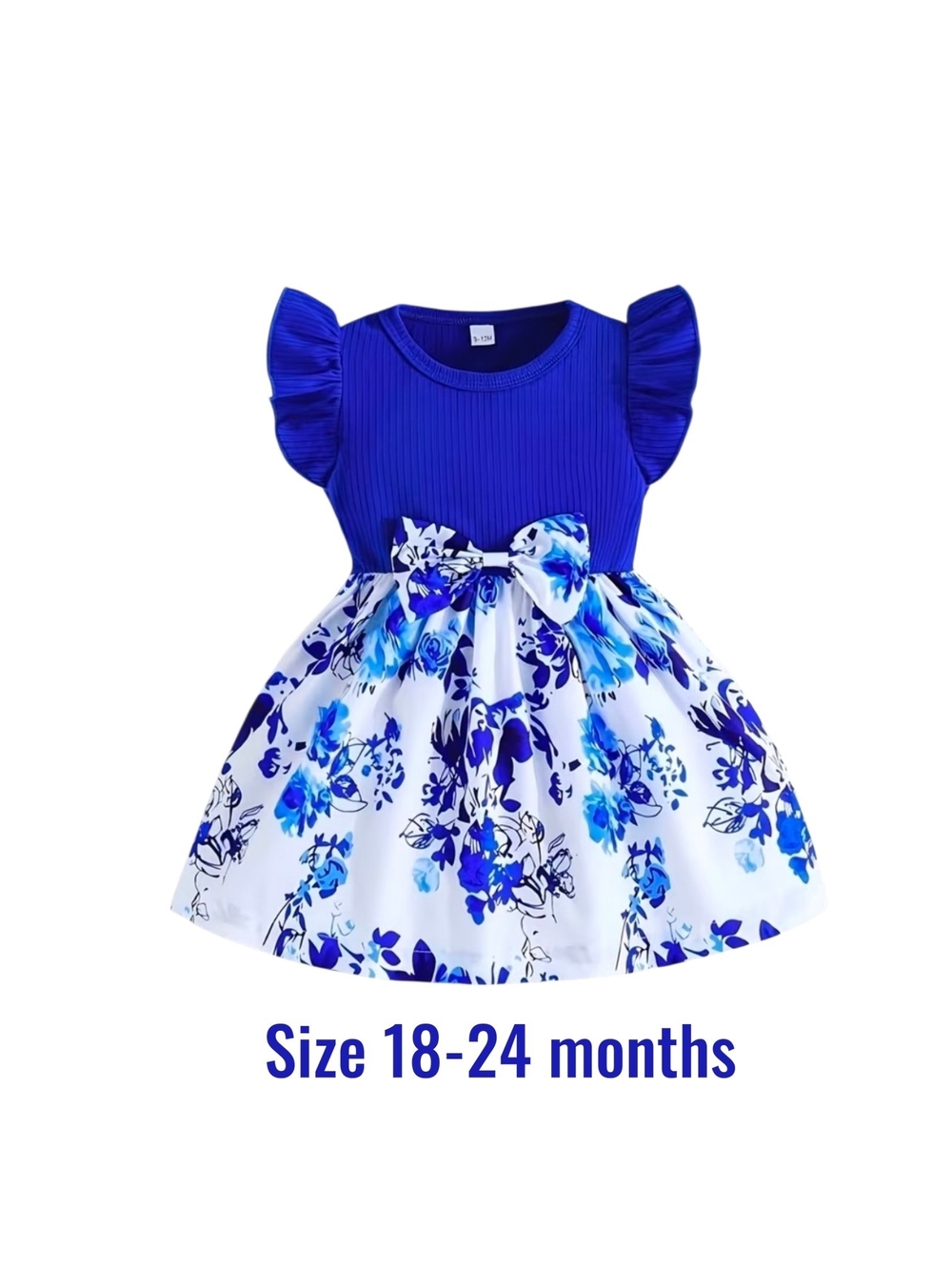 Blue Floral Baby Dress